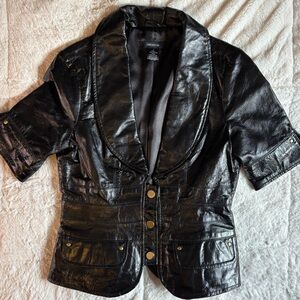 Vintage Arden B Black Leather Jacket Small